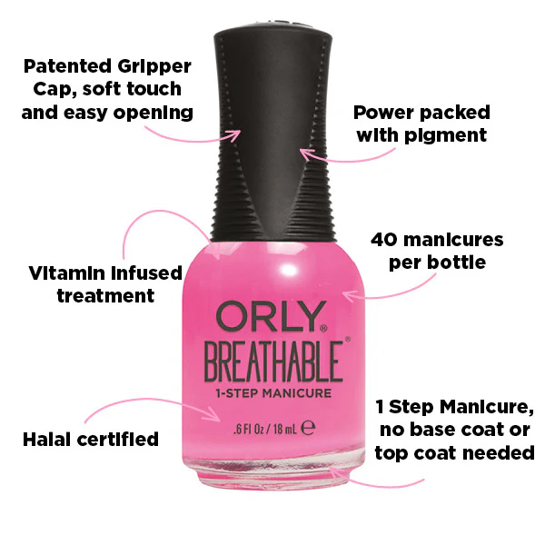 ORLY Burst Your Bubblegum Breathable Nail Polish 18ml - Image 2
