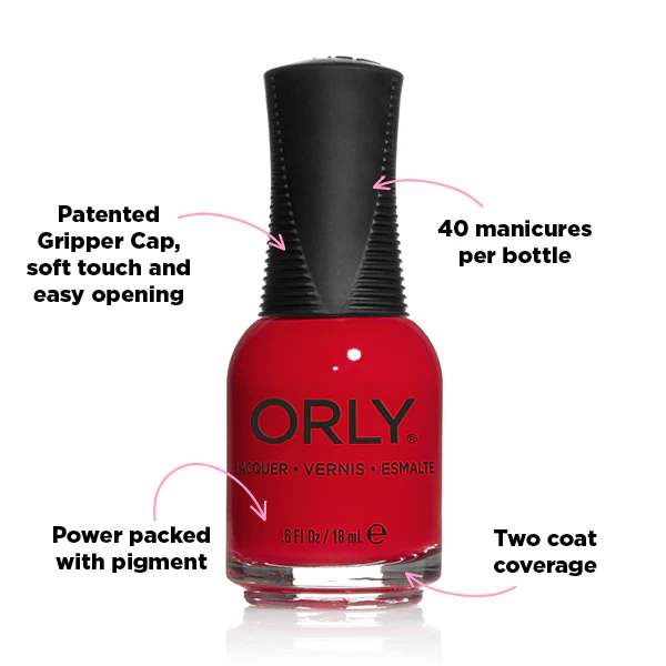 ORLY Haute Red Nail Polish 18ml - Image 6