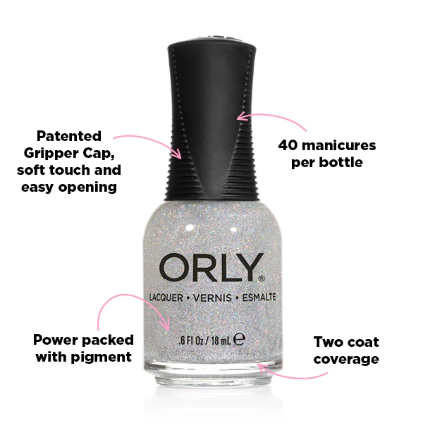 ORLY Prisma Gloss Silver Nail Polish 18ml - Image 4